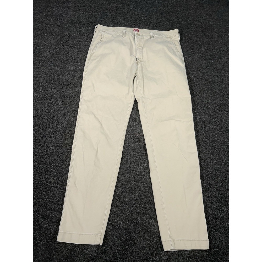 Levi's XX Chino Standard Taper Pants Men's 38x34 (Fits 38x32) Khaki Casual - Picture 2 of 9